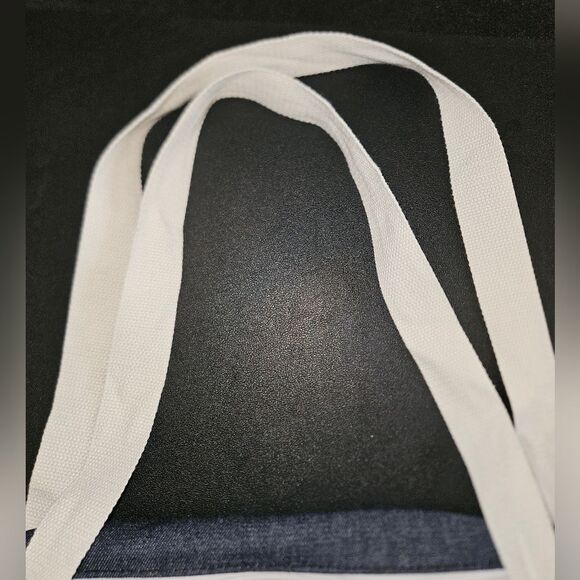 "Gym & Juice" Large Denim Gym Bag - Picture 10 of 11